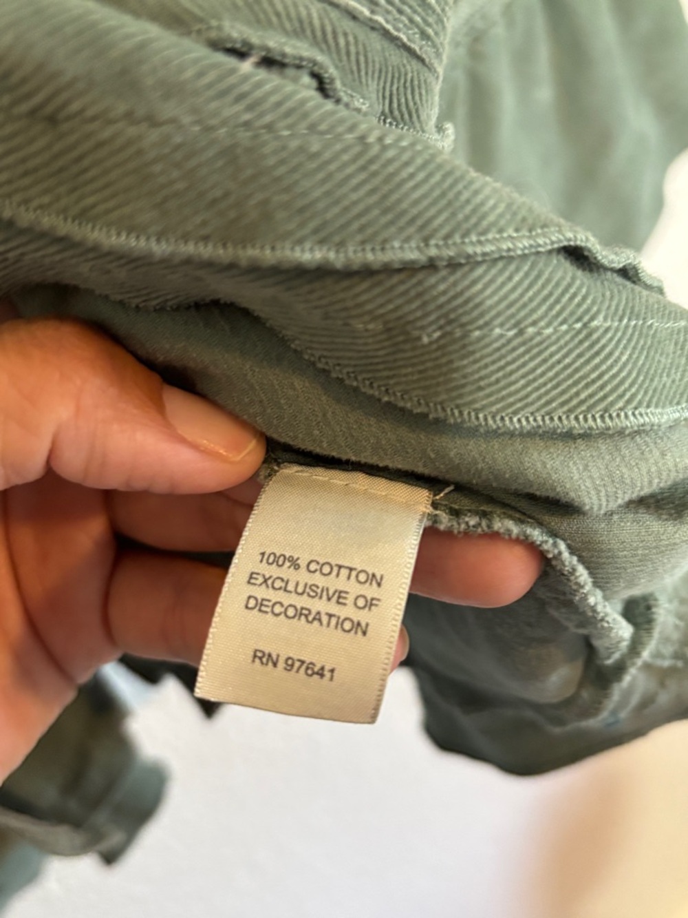 J Jill 100% sage green cotton cropped sleeve corduroy blazer size extra small - Picture 5 of 6